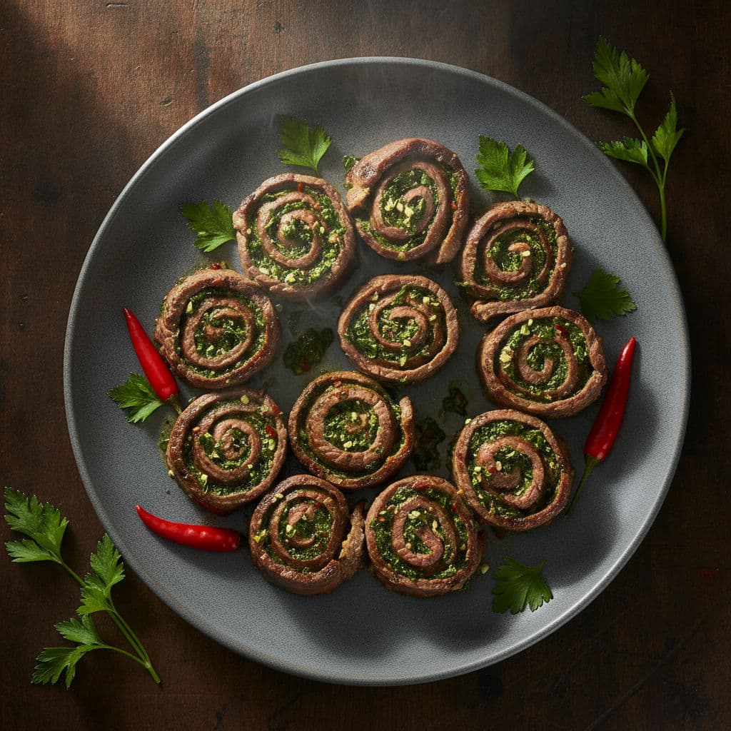 Argentinian Chimichurri Steak Pinwheels