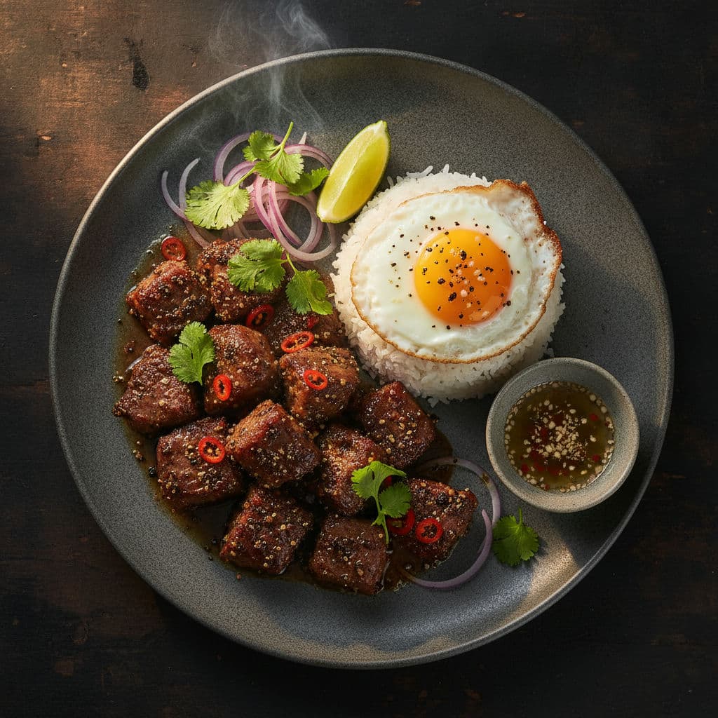 Cambodian Zesty Black Pepper Beef (Lok Lak)