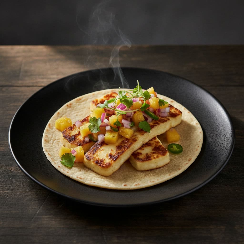 Grillet Halloumi-Taco med Ananassalsa
