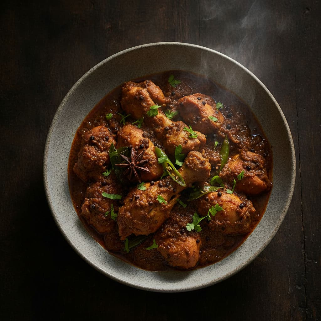 Krydret Sør-Indisk 'Chicken Chettinad'
