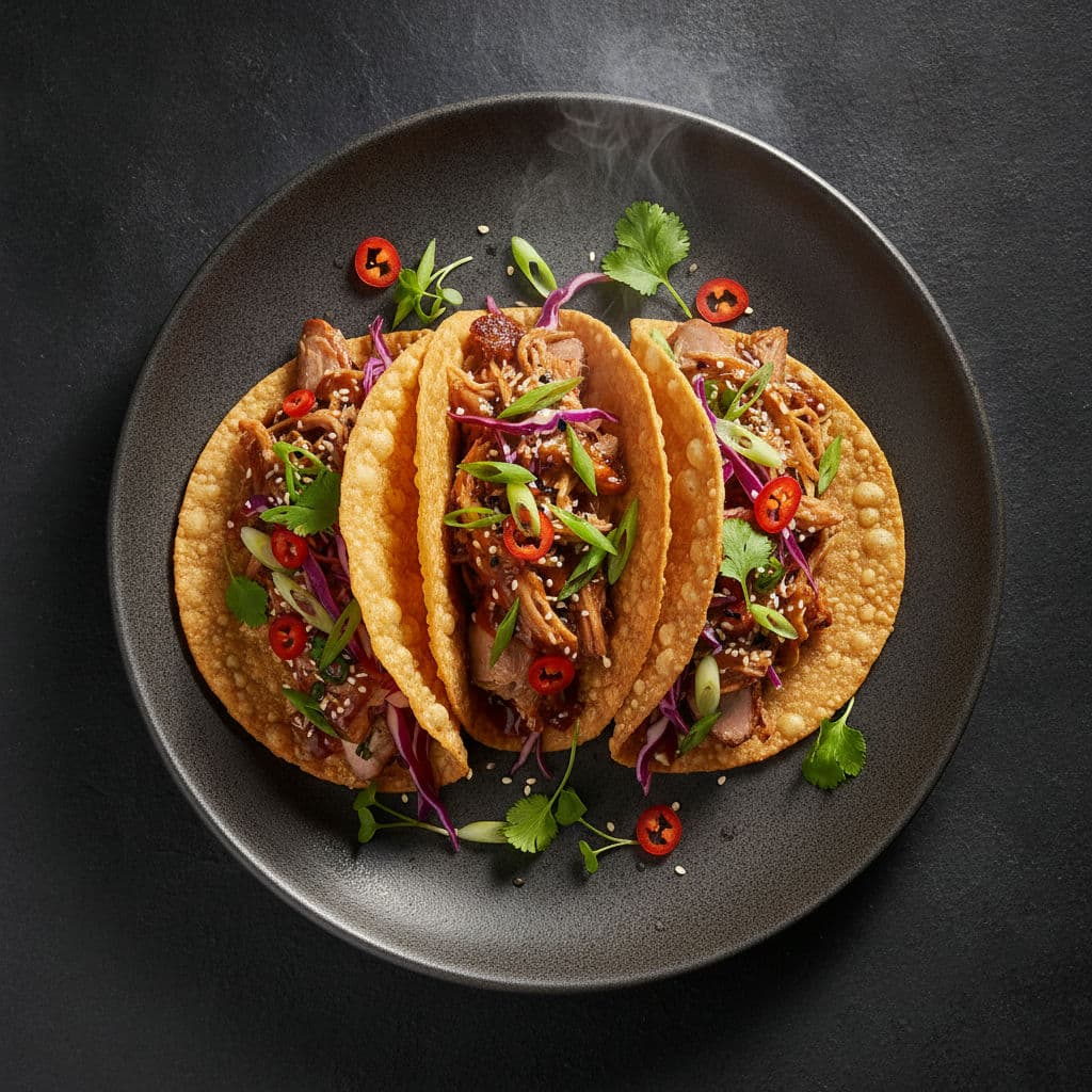Sprø Asiatisk Fusion-taco med And